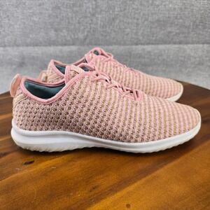 Pink Knit Sneakers Lightweight Casual Shoes Comfort Walking Slip On Women's SZ 7